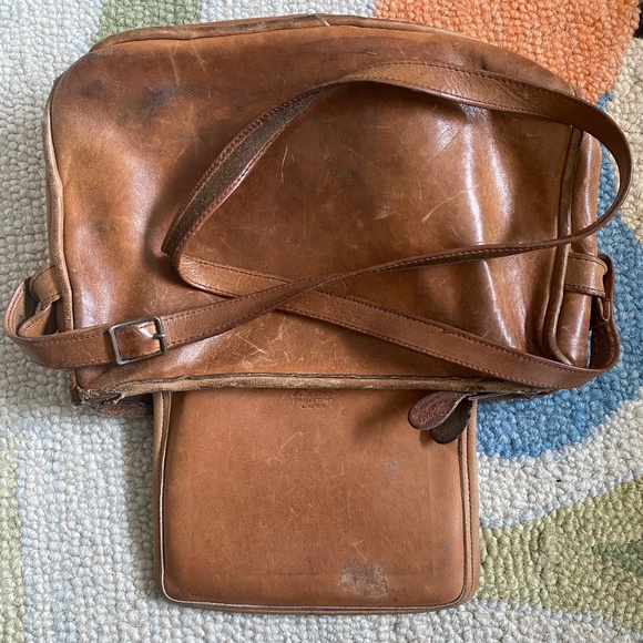70s/80s I Old Brown Fine Leather Shoulder Bag I Long Island, NY - Picture 14 of 16